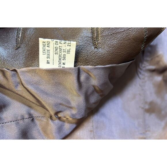 Vintage H Bar C California Ranch Wear Leather Sz 10 Brown Vest Cowgirl - Picture 15 of 16